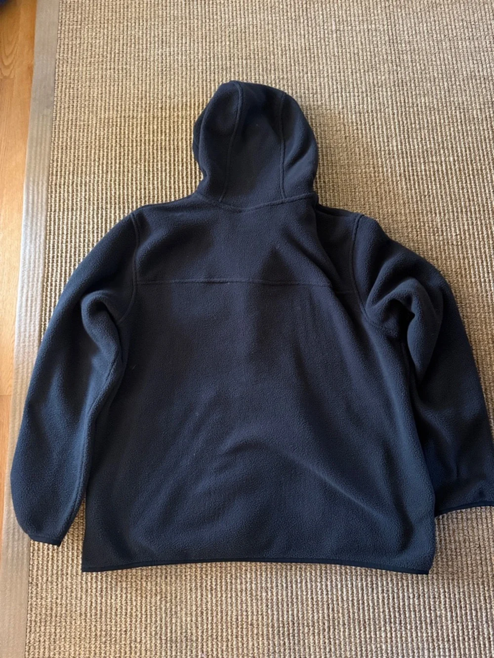 The North Face Black Hooded Snap Pullover Fleece
